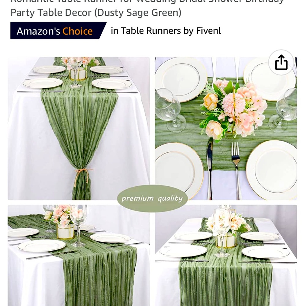 Cheesecloth Table Runners